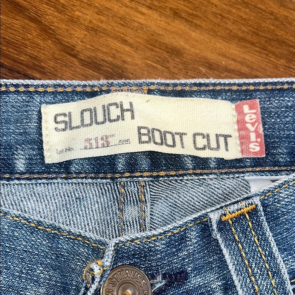 Levi's Light Blue Boot Cut Jeans with Patchwork - Picture 2 of 5